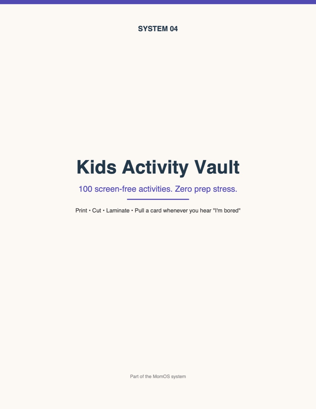 Kids Activity Vault