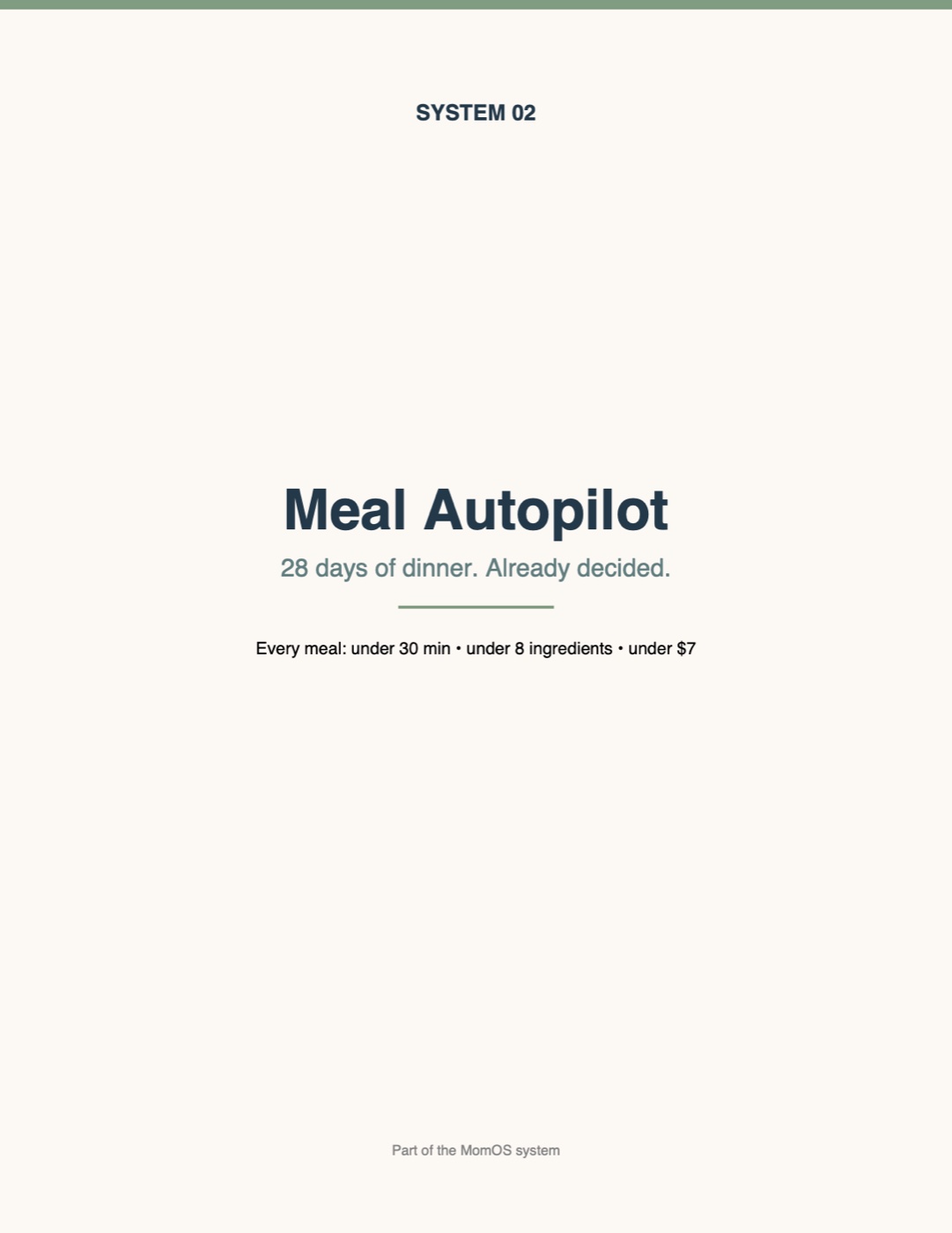 Meal Autopilot – 28-Day Printable Family Meal Plan with Grocery Lists